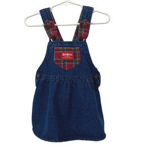 Vtg OshKosh B'gosh Denim Overall Jumper Dress